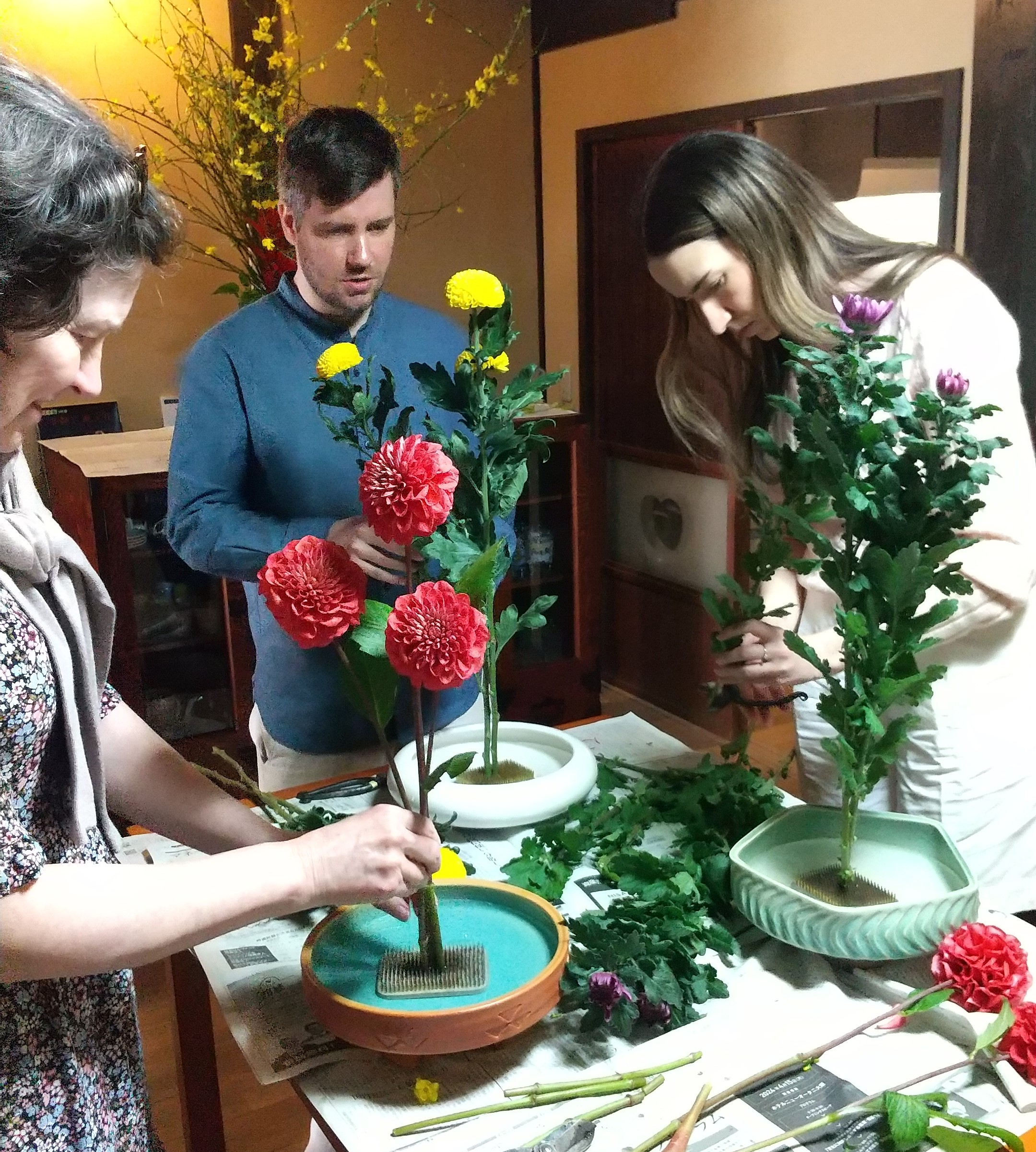 Ikebana (Japanese Flower Arrangement) Lesson in Kyoto with Lunch