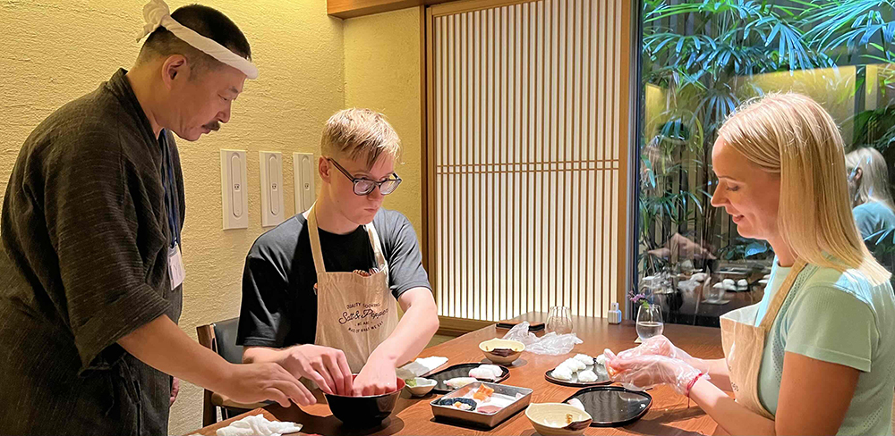 Clase de preparación de sushi