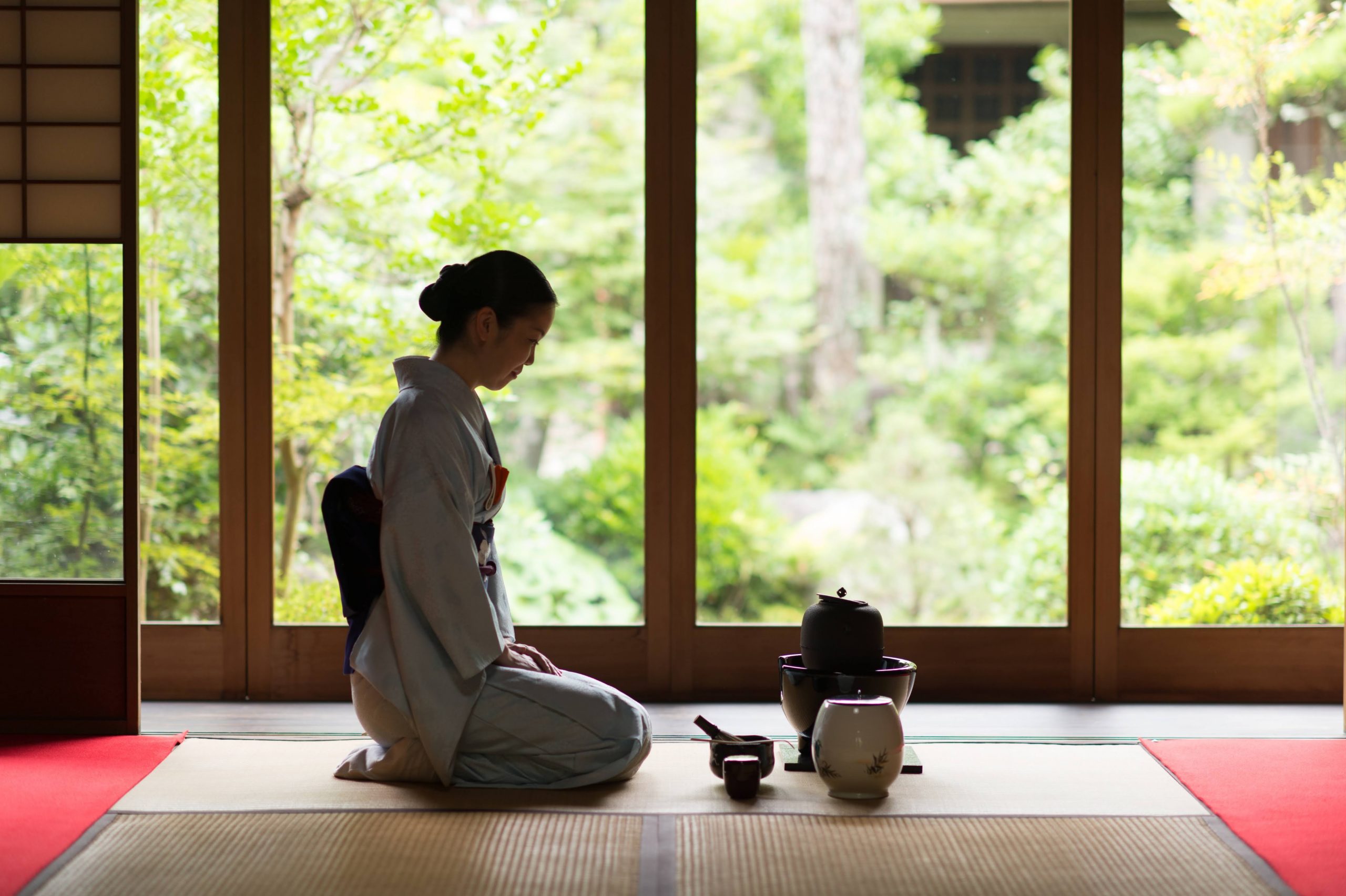 Cérémonie du thé au camélia