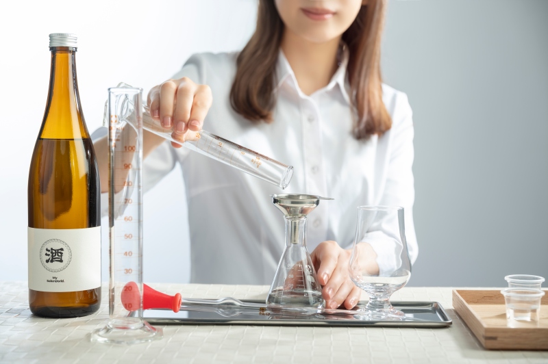 Original blend Japanese sake experience