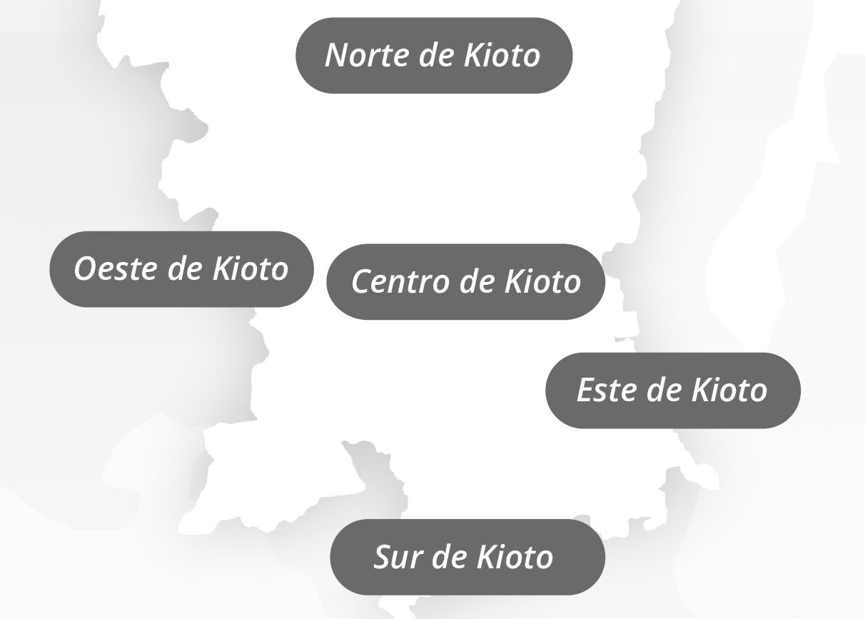 Mapa del área de Kioto