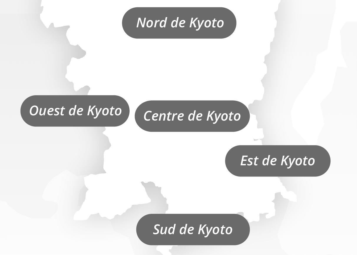 Carte de la région de Kyoto