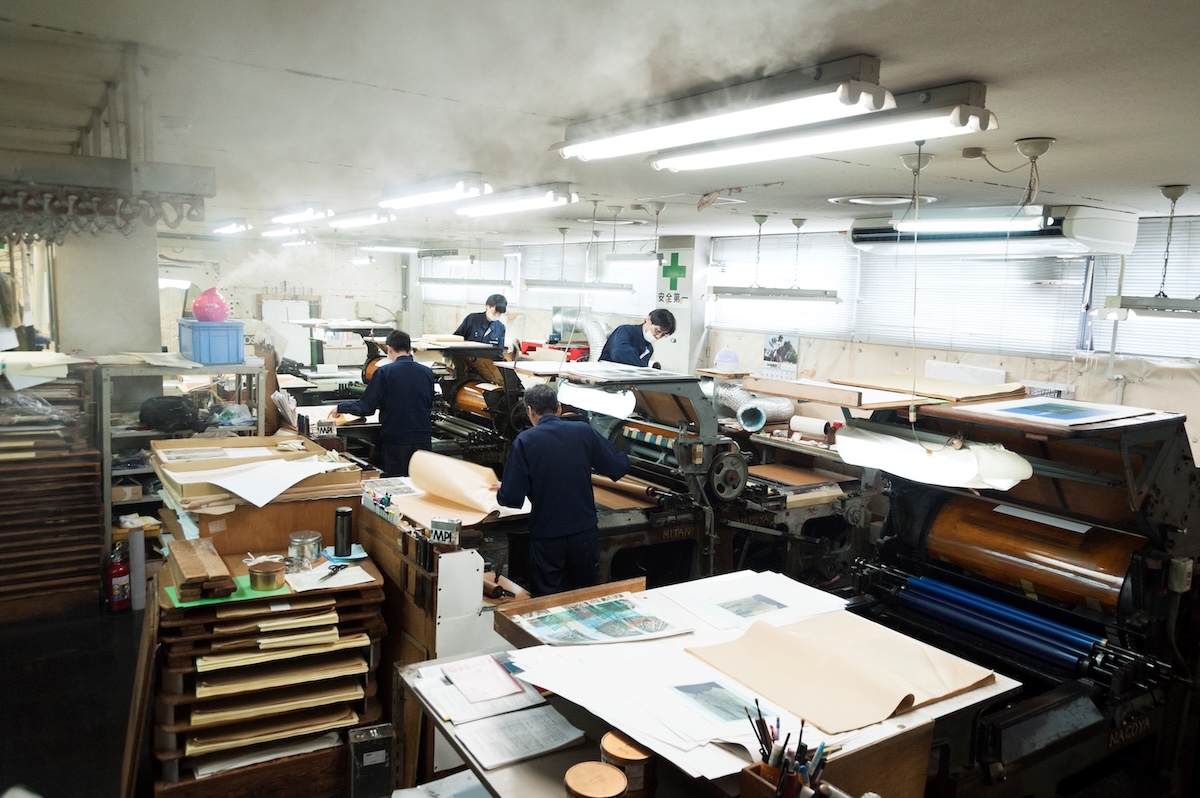 Collotype printing process at Kyoto Benrido’s Collotype Gallery