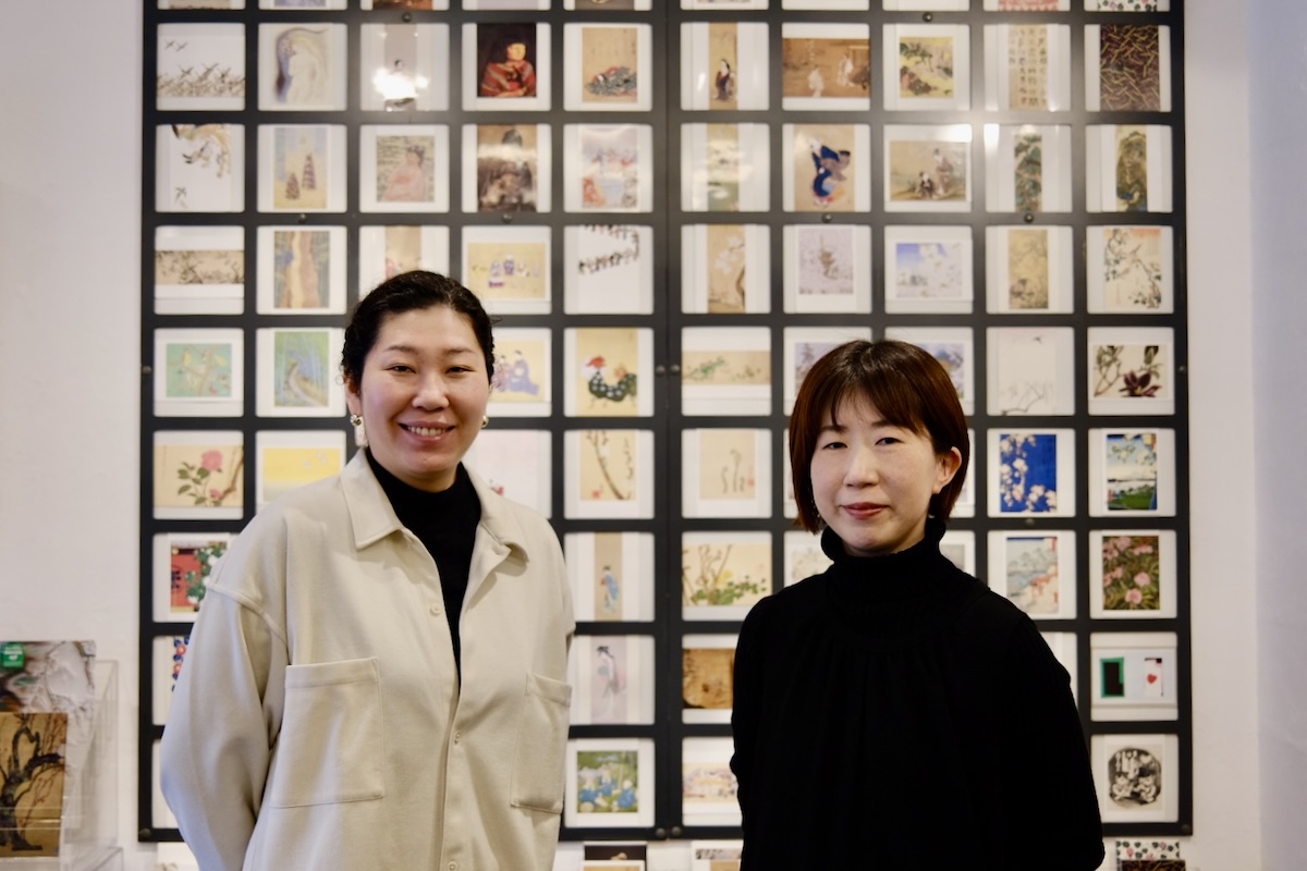 Kyoto Benrido postcard sommelier Ms. Masuo and shop manager Ms. Yasuno