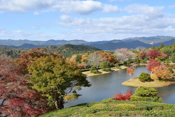 Landscape view at Shugakuin Imperial Villa in Kyoto